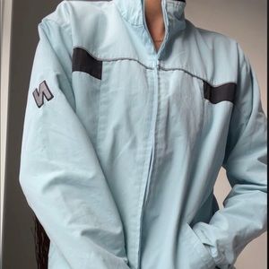 vintage baby blue new balance windbreaker